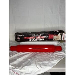 Cherry Bomb 9401 Glasspack Muffler 23 Inch Long 2 1/4 Inch Inlet Outlet Red